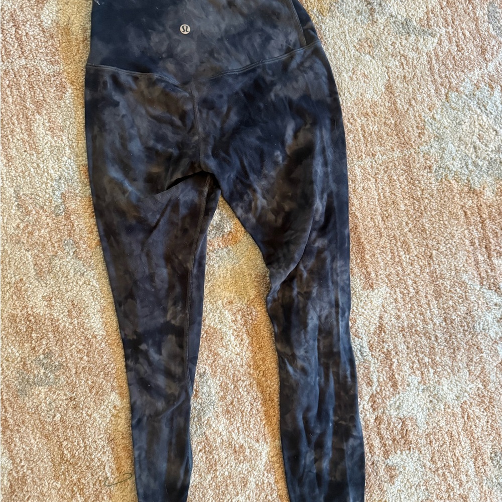 lululemon athletica Black Tie-Dye Leggings